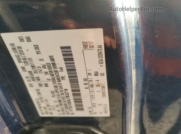 1FTEX1EBXLFB32718 2020 FORD F150 Blue ძრავის განყოფილების ხედი