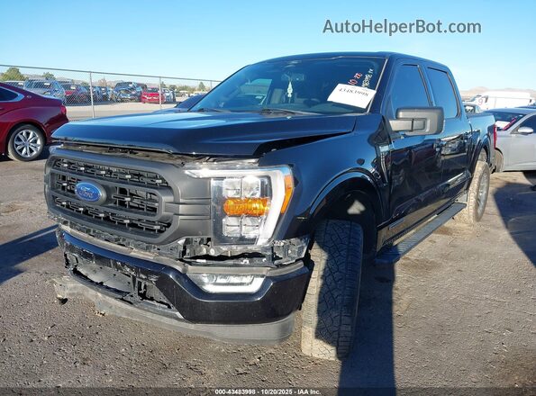 1FTFW1CD3NFB24443 2022 FORD F150 Черный Передняя левая четверть