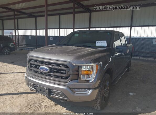 1FTFW1E55NFB31691 2022 FORD F150 Gray Передня ліва чверть