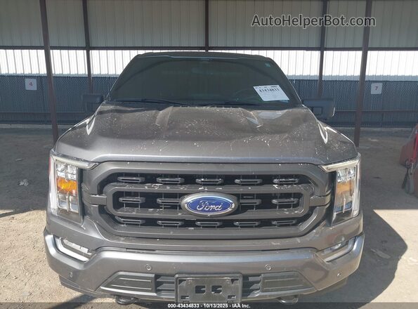 1FTFW1E55NFB31691 2022 FORD F150 Gray Вид щитка приладів