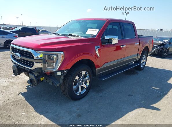 1FTFW1E56NFB88983 2022 FORD F150 Red Przód lewy