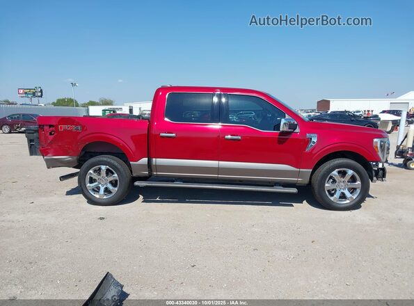 1FTFW1E56NFB88983 2022 FORD F150 Red Widok wnętrza 360 stopni