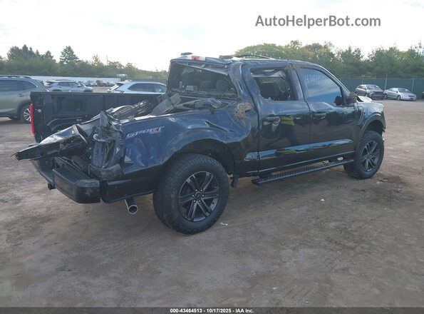 1FTFW1E57NFB07599 2022 FORD F150 Black Задня права чверть