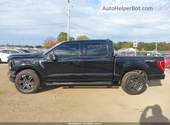 1FTFW1E57NFB07599 2022 FORD F150 Black Панорамний вид салону 360°