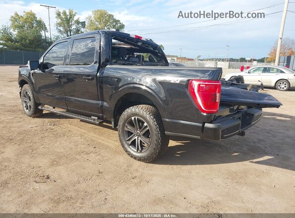 1FTFW1E57NFB07599 2022 FORD F150 Black Задня ліва чверть