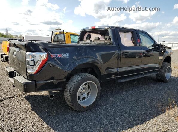 1FTFW1ED8NFB75093 2022 FORD F150 Black Հետևի աջ
