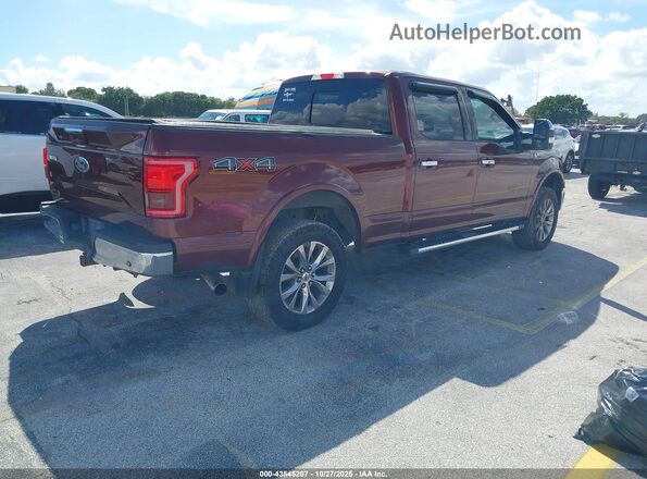 1FTFW1EG0GFD43208 2016 FORD F150 Burgundy Trasero derecho