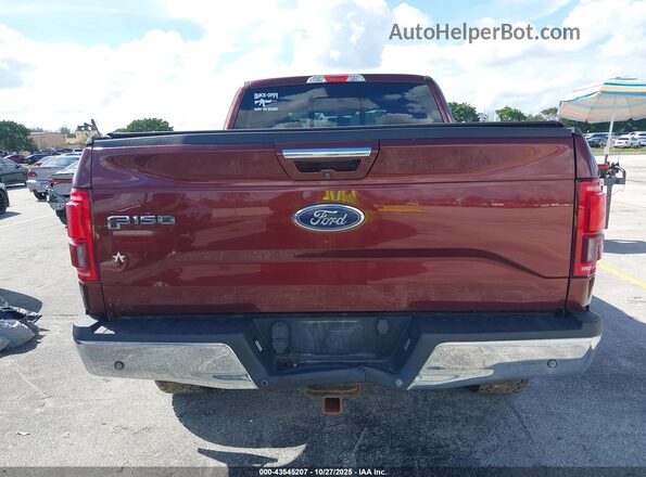 1FTFW1EG0GFD43208 2016 FORD F150 Burgundy Vista frontal