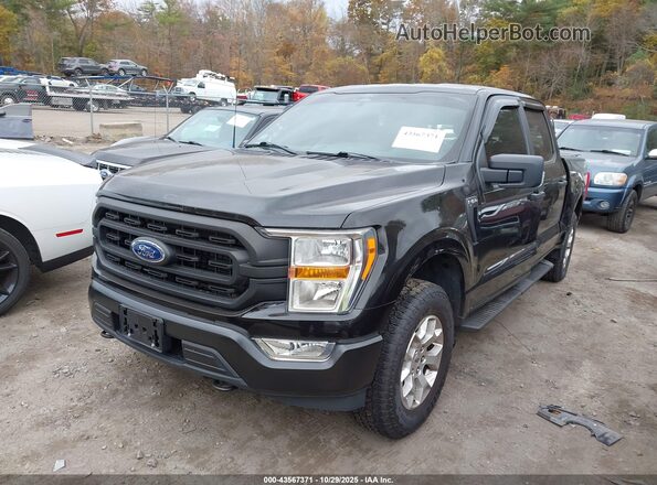 1FTFW1P80NKE09878 2022 FORD F-150 POLICE RESPONDER Черный Передняя левая четверть