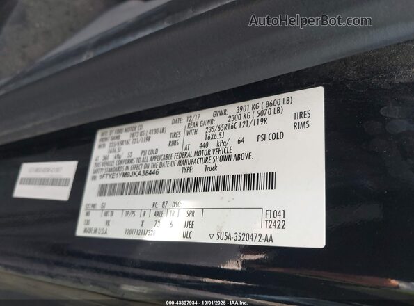 1FTYE1YM9JKA38446 2018 FORD TRANSIT-150 Black 