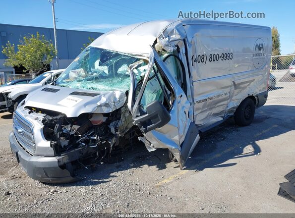 1FTYR2CG1GKA11844 2016 FORD TRANSIT-250 Silver წინა მარცხენა ხედი სამი მეოთხედიდან
