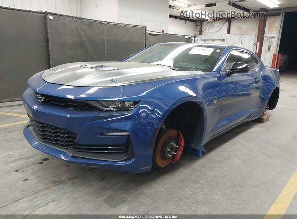 1G1FF1R76M0138574 2021 CHEVROLET CAMARO Blue წინა მარცხენა ხედი სამი მეოთხედიდან