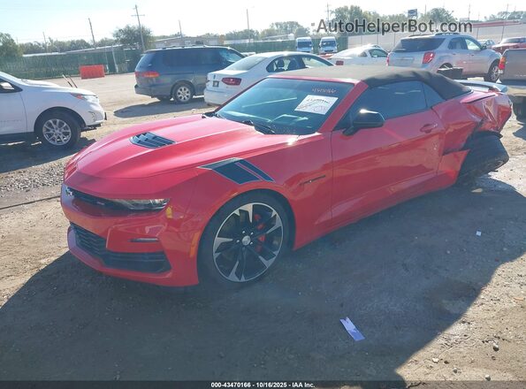 1G1FH3D70P0152360 2023 CHEVROLET CAMARO Red Առջևի ձախ երեք քառորդ տեսարան
