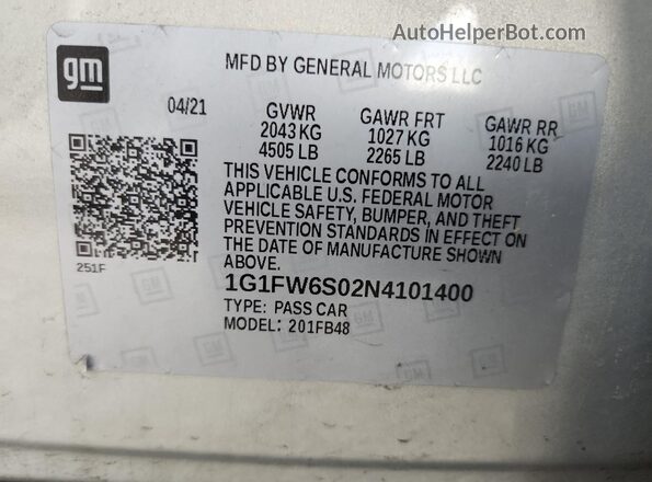 1G1FW6S02N4101400 2022 CHEVROLET BOLT Silver ძრავის განყოფილების ხედი