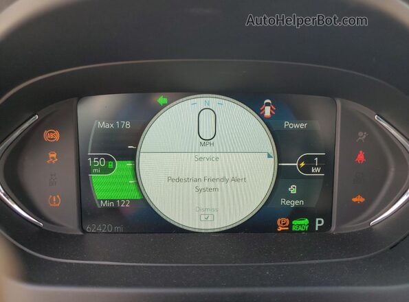 1G1FY6S04L4127326 2020 CHEVROLET BOLT Blue Instrument cluster view