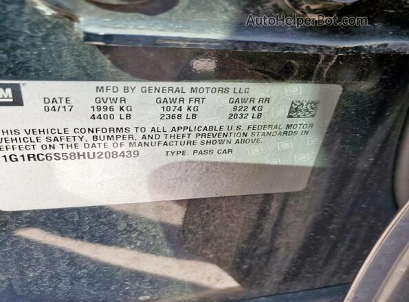 1G1RC6S58HU208439 2017 CHEVROLET VOLT Black 