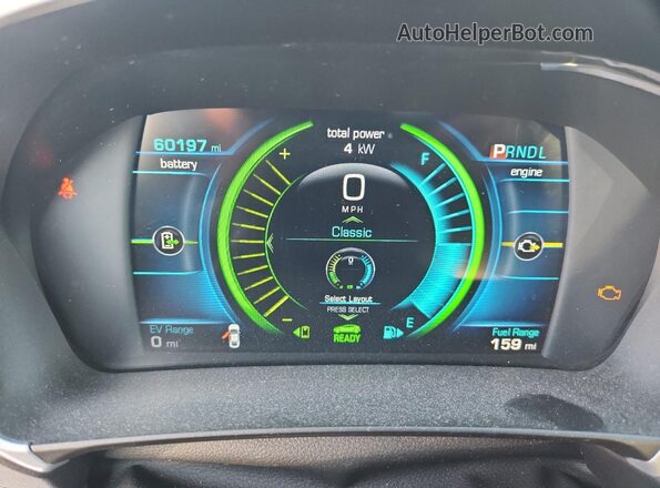 1G1RC6S58JU149351 2018 CHEVROLET VOLT Gray ხელსაწყოთა პანელის ხედი