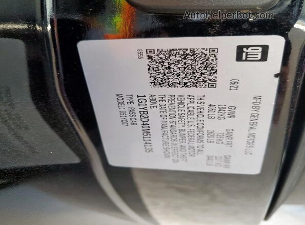 1G1YB2D40M5114135 2021 CHEVROLET CORVETTE Black Engine compartment view