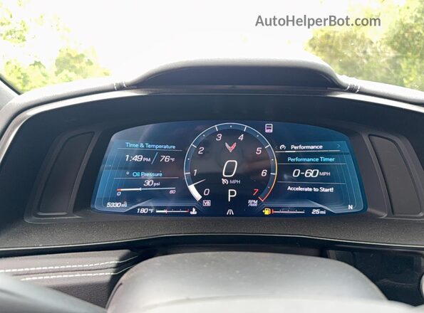 1G1YB3D47P5123733 2023 CHEVROLET CORVETTE Зеленый Вид щитка приборов