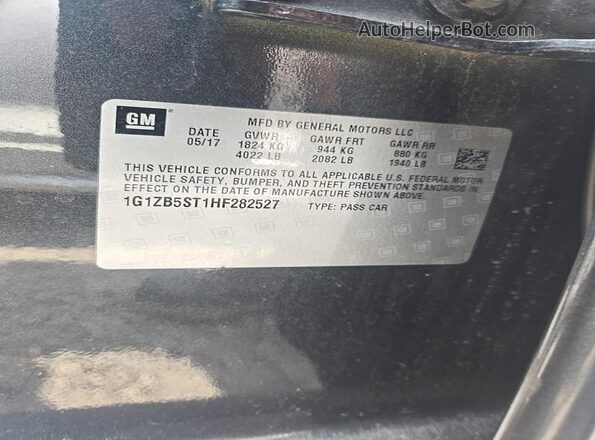 1G1ZB5ST1HF282527 2017 CHEVROLET MALIBU Коричневый Вид подкапотного пространства