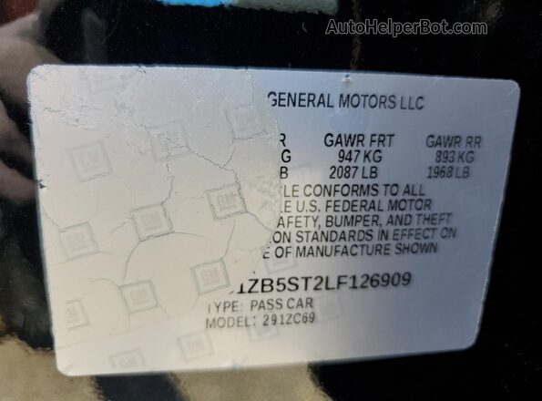 1G1ZB5ST2LF126909 2020 CHEVROLET MALIBU Черный Вид подкапотного пространства
