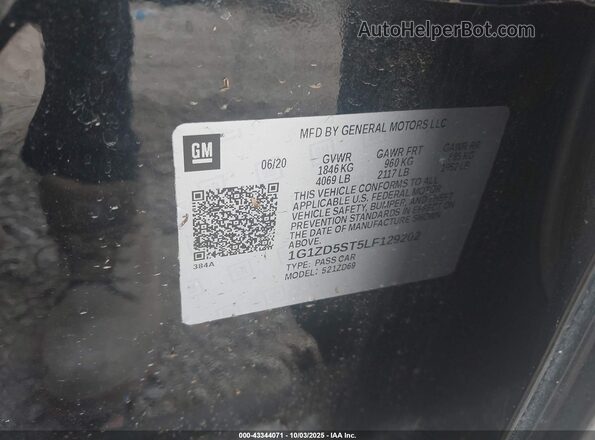1G1ZD5ST5LF129202 2020 CHEVROLET MALIBU Black Widok komory silnika