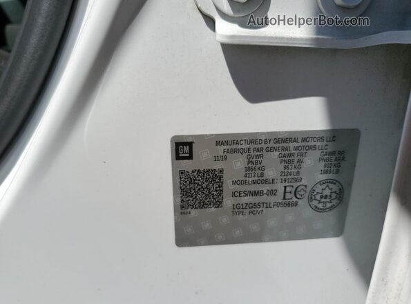 1G1ZG5ST1LF055669 2020 CHEVROLET MALIBU White Engine compartment view