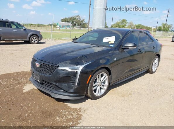 1G6DA5RK2P0124560 2023 CADILLAC CT4 Black წინა მარცხენა ხედი სამი მეოთხედიდან