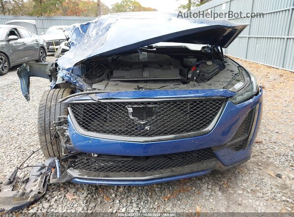 1G6DV5RW5M0145776 2021 CADILLAC CT5 Blue Widok zestawu wskaźników