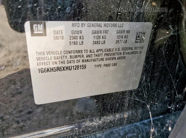 1G6KH5R6XHU128159 2017 CADILLAC CT6 Black 