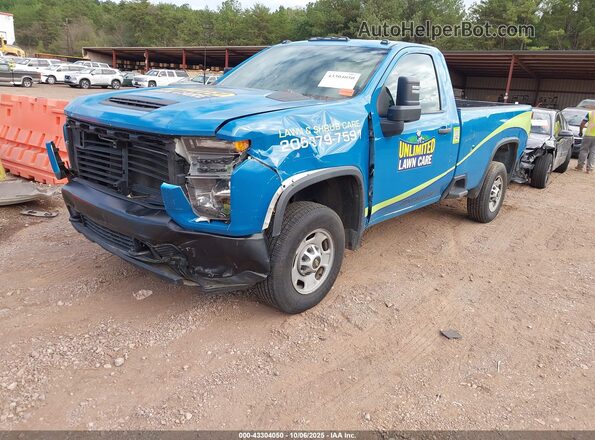 1GC0WLE75LF224078 2020 CHEVROLET SILVERADO Blue Передня ліва чверть