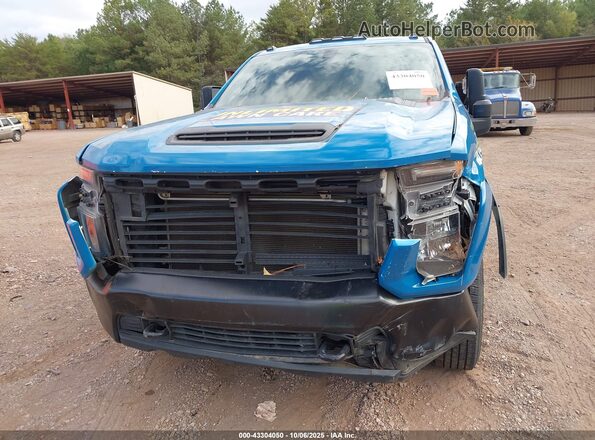 1GC0WLE75LF224078 2020 CHEVROLET SILVERADO Blue Вид щитка приладів