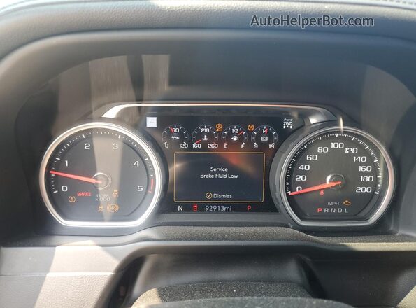 1GC4YREY9LF248097 2020 CHEVROLET SILVERADO Silver Widok zestawu wskaźników