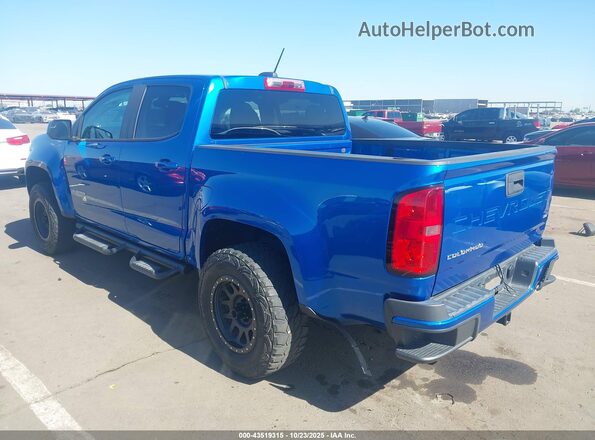 1GCGSCEN9M1200518 2021 CHEVROLET COLORADO Blue Tył lewy