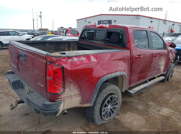 1GCGTEEN4M1114896 2021 CHEVROLET COLORADO Maroon Trasero derecho