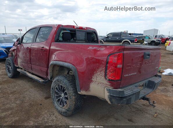 1GCGTEEN4M1114896 2021 CHEVROLET COLORADO Maroon Trasero izquierdo