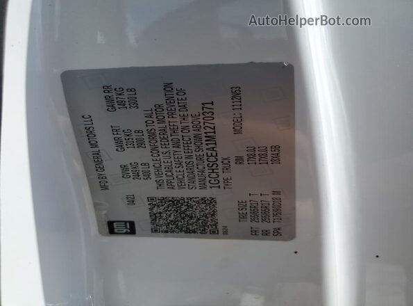 1GCHSCEA1M1270371 2021 CHEVROLET COLORADO White 