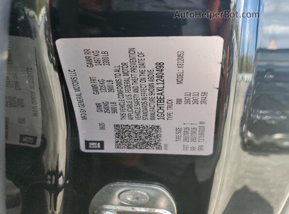 1GCHTBEAXL1240498 2020 CHEVROLET COLORADO Black Вид підкапотного простору