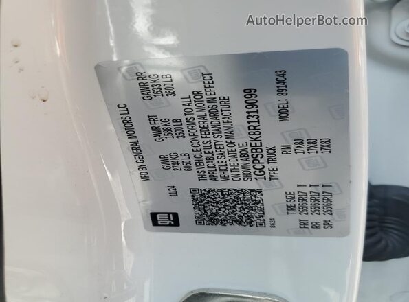 1GCPSBEK8R1319099 2024 CHEVROLET COLORADO White Engine compartment view