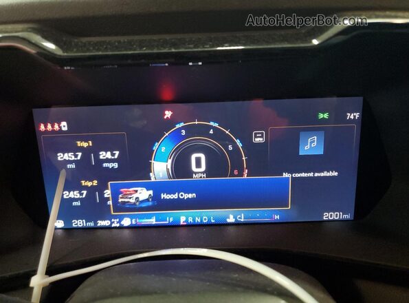 1GCPTCEK4S1220756 2025 CHEVROLET COLORADO Серебряный Вид щитка приборов