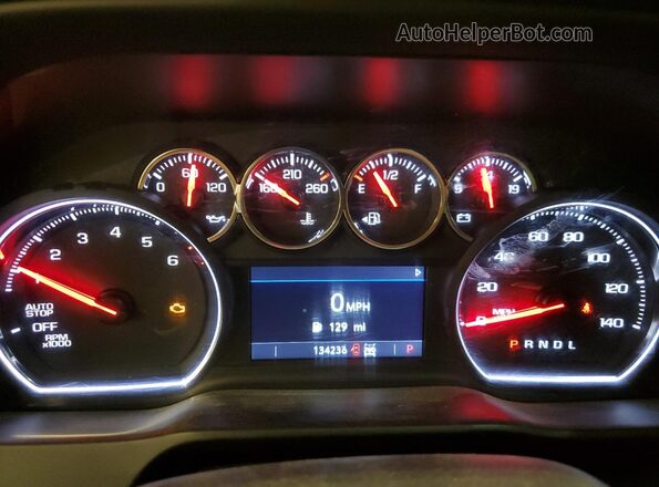 1GCRYEED8KZ387940 2019 CHEVROLET 1500 Blue ხელსაწყოთა პანელის ხედი
