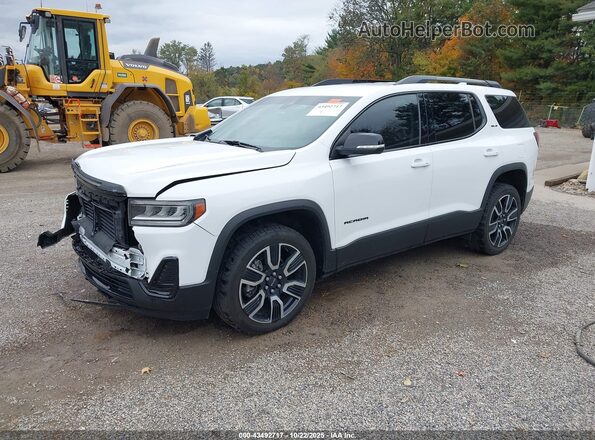 1GKKNRLS3MZ147205 2021 GMC ACADIA White წინა მარცხენა ხედი სამი მეოთხედიდან