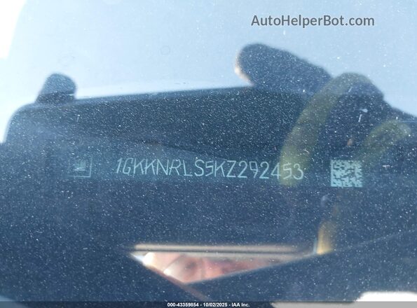 1GKKNRLS5KZ292453 2019 GMC ACADIA Silver ძრავის განყოფილების ხედი