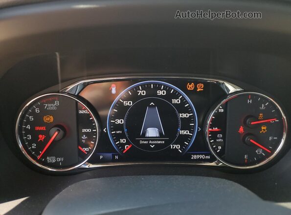 1GKKNXLS3LZ154254 2020 GMC ACADIA White Vista del cuadro de instrumentos