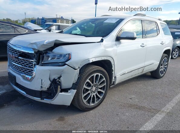 1GKKNXLS6LZ111138 2020 GMC ACADIA White Առջևի ձախ երեք քառորդ տեսարան