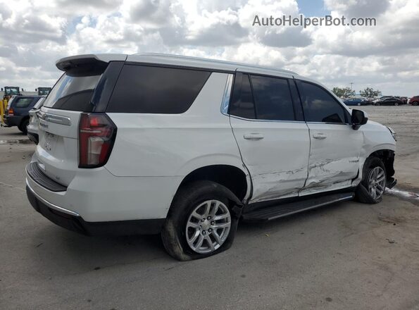 1GNSCNKDXMR370619 2021 CHEVROLET TAHOE Белый Задняя правая четверть