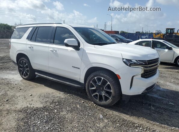 1GNSCRKD3MR343124 2021 CHEVROLET TAHOE Белый Передняя правая четверть