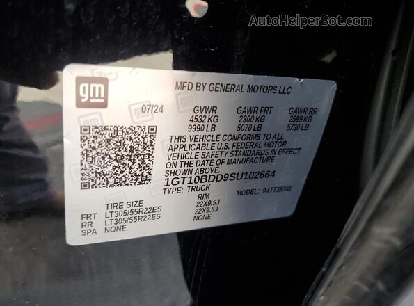 1GT10BDD9SU102664 2025 GMC HUMMER Black 