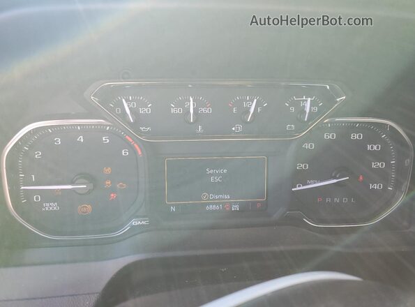 1GT49ME78LF115077 2020 GMC SIERRA Красный Вид щитка приборов
