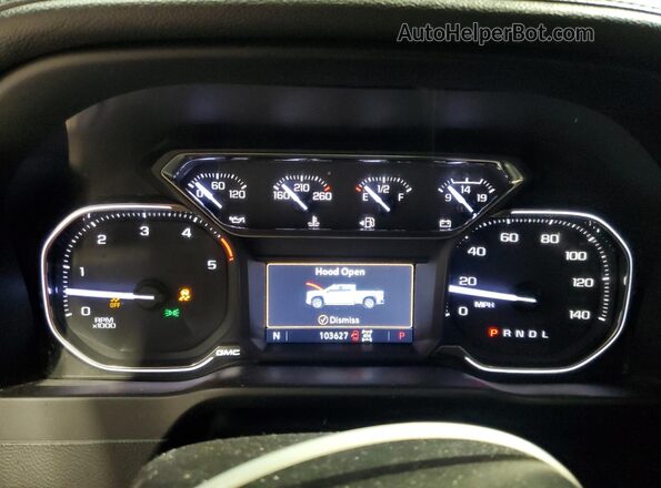 1GT49PEY2LF112220 2020 GMC SIERRA Black Widok zestawu wskaźników